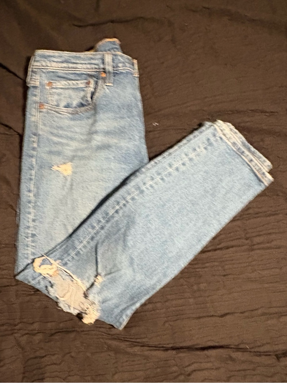 Levi's 501s Light Blue classic button fly Jeans with some distressing